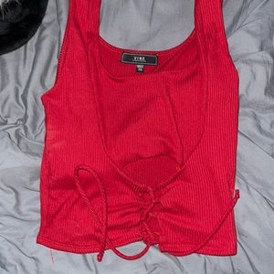 Women’s red crop top